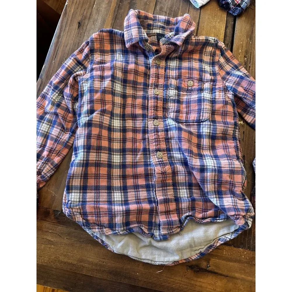 Boys Size 5 Button Front Shirts Long Sleeve Lot Of 6 Gap Ralph Lauren Old Navy
